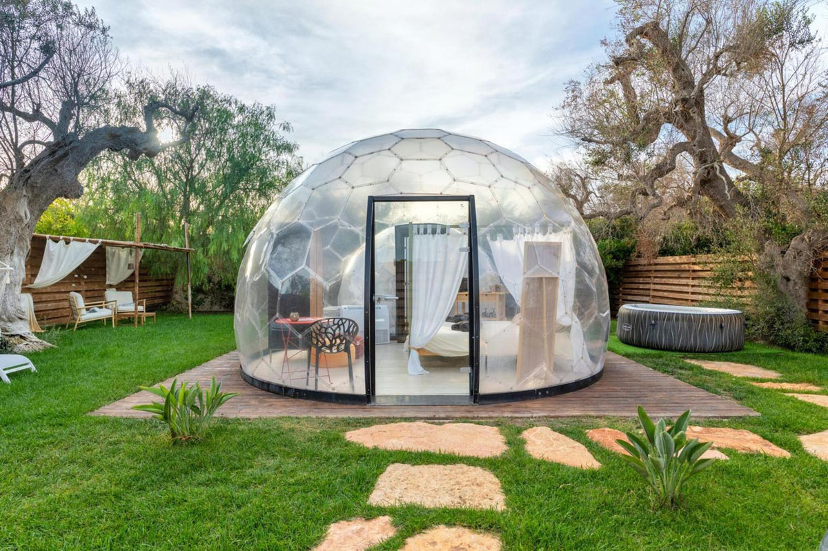 Dormire sotto le stelle di Puglia in Bubble Room